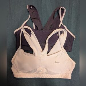2 Nike Fit Sports Bras - Purple and White